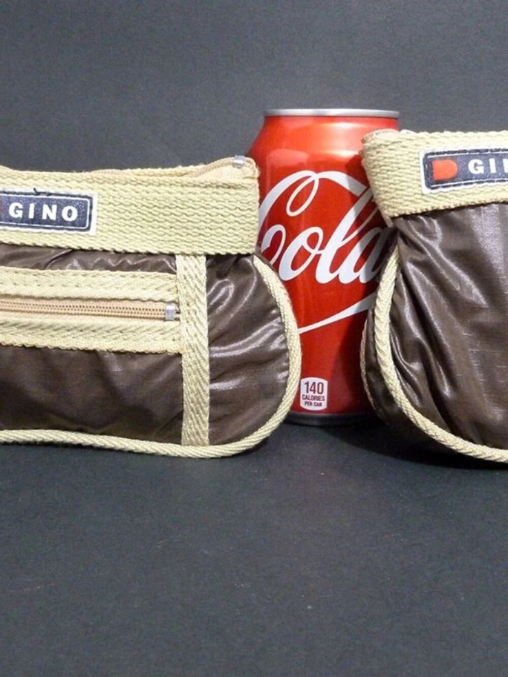 NICE 2 ASSORTED GINO COIN /KEYS COTTON HEMP & NYLON HAND MADE PURSE ITALY